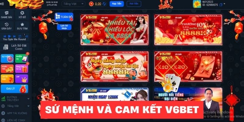 Giới thiệu V6bet về các cam kết và sứ mệnh đối với hội viên